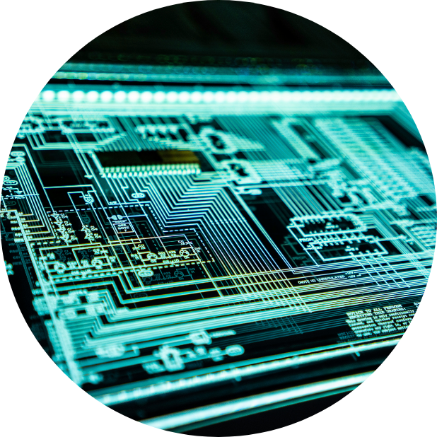 Close up of computer chip