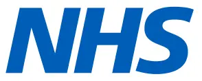NHS logo blue on white