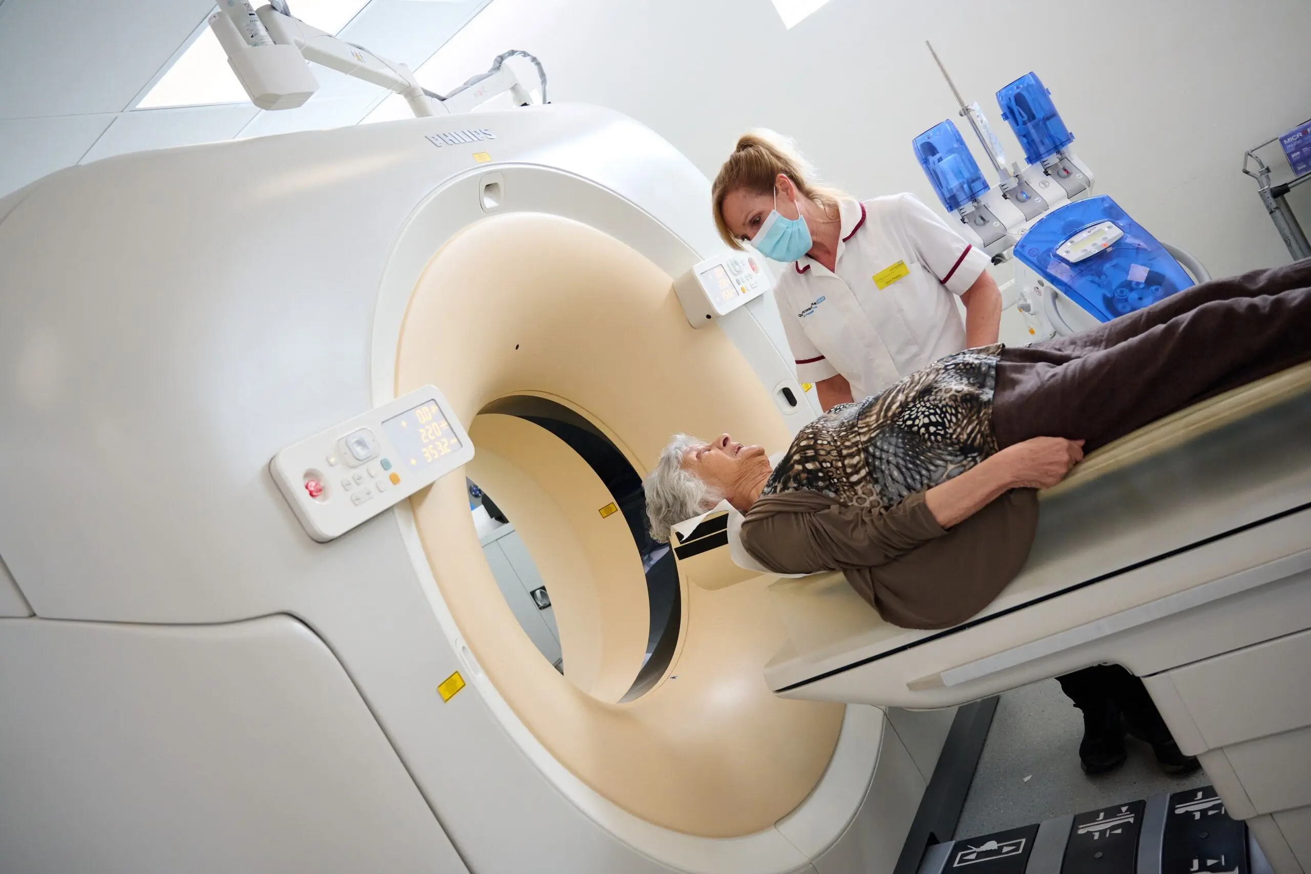 patient in mri scanner